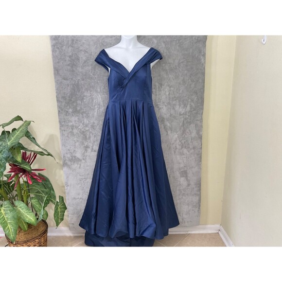 Stacees Formal maxi Gown women’s size 16 Royal Blue Prom Wedding Gala w train - Picture 1 of 13